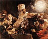 Rembrandt Canvas Paintings - Belshazzar's Feast
